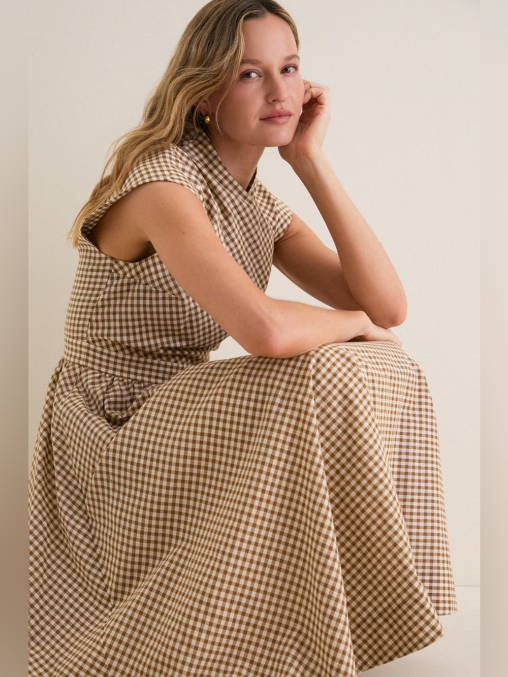 NWT TUCKERNUCK Mocha Gingham Dame Dress